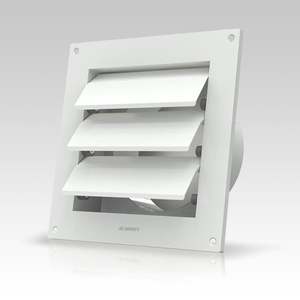 AC Infinity Wall Mount Wall Duct Shutter, 6-INCH, White Steel