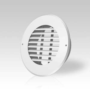 Wall-Mount Duct Grille Vent, White Steel, 6-INCH