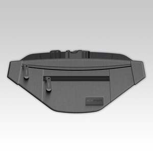 Ac Infinity Accessories: SMELL PROOF BELT BAG, GRAY, WITH 900D NYLON FABRIC AND CARBON FILTER LINING