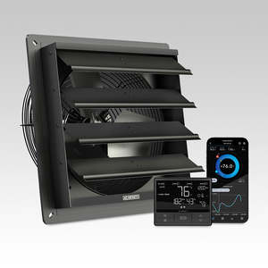 AIRLIFT T12, Shutter Exhaust Ventilation Fan 12", Temperature Humidity Controller