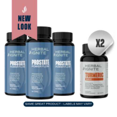 Sexual Performance Supplements: Prostate Power Flow with Turmeric Max Herbal Ignite