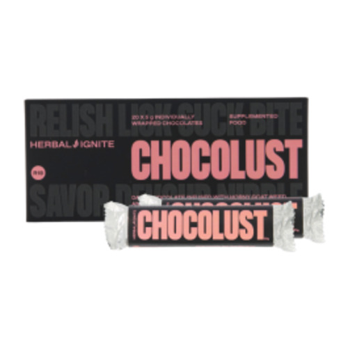 Sexual Performance Supplements: Chocolust Box & Bars Bundle - Aphrodisiac Chocolate Deal Herbal Ignite