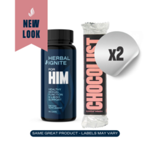 Sexual Performance Supplements: Chocolust Bar & Him Bundle Herbal Ignite