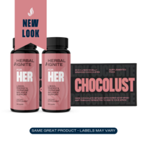 Sexual Performance Supplements: Chocolust Share Box & For Her Bundle Herbal Ignite