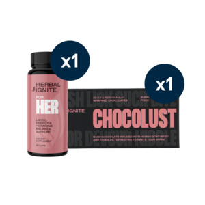 Sexual Performance Supplements: Chocolust Share Box & For Her Bundle Herbal Ignite