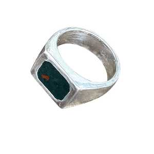 Rings: Rectangle Bloodstone Signet Ring