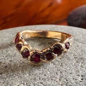Rings: #20. Arc Ring – Ruby Edition in 9ct Yellow Gold, Size K1/2