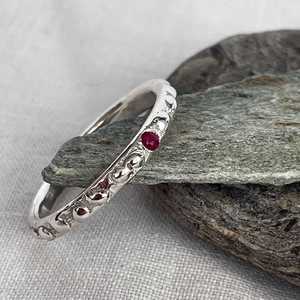Rings: Fluid Ember Stacking Ring - Ruby
