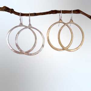 Lunar Eclipse Hoop Earrings
