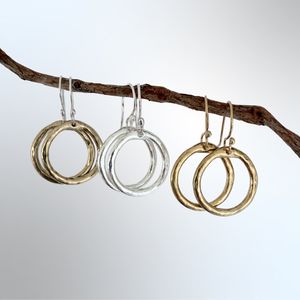 Earrings: Organic Circle Hoop Earrings