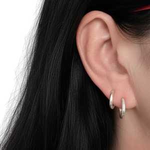 Earrings: Textured Sterling Silver Hoop Earrings – Lightweight Everyday Hoops