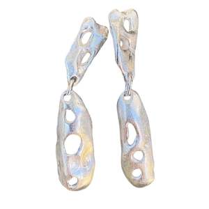 Perfora Curve Drop Earrings in Sterling Silver