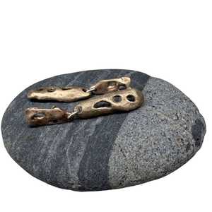 Perfora Curve Drop Earrings in Bronze