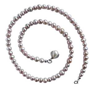Glow Organic Small Mixed Pearl Necklace -V4 - 46cm/18"