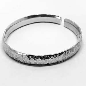 Hand-Forged Sterling Silver Cuff – Unisex Design