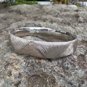 Strata Silver Bangle – Edition of One