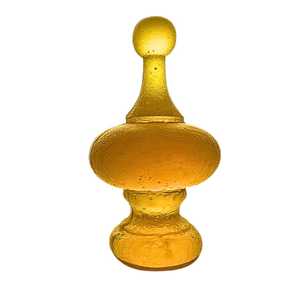 Ready To Ship: Cast Glass Finial Sculpture – Yellow