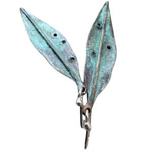 Best Sellers: Bronze Pōhutukawa Leaf Pendant Earrings