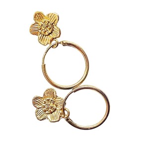Best Sellers: Daisy Charm 18ct Gold plate Sleeper Earrings
