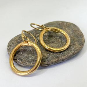 Best Sellers: Organic Circle 18ct Gold Plated Hoop Earrings: Timeless Style