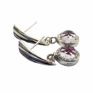 Pink Amethyst Comet Dangle Earrings | Sterling Silver + 8mm Pink Amethyst