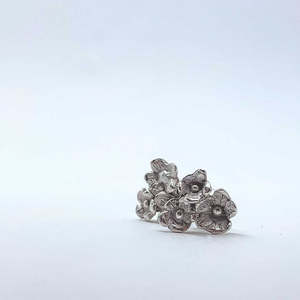 Dainty Flower Bouquet Stud Earrings in Sterling Silver