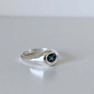 Rings: Kamahi Signet Ring – Sterling Silver & Blue Sapphire Signet Ring