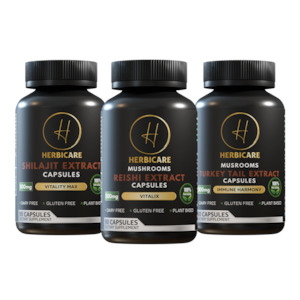 Immune Support Supplements: Immune Defense Trio - Reishi, Shitake & Turkey Tail Extracts