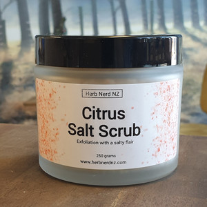Citrus Salt Scrub, Organic Herb Nerd NZ