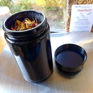 Violet Black Miron Glass Jar Herb Nerd NZ