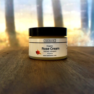 Products: Rose Cream, Organic Herb Nerd NZ