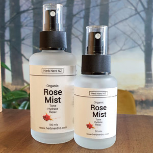 Products: Rose Mist, Organic Herb Nerd NZ