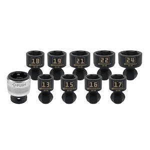 POWERBUILT 1/2″ Dr 10pc Quick Change Universal Joint Socket Set