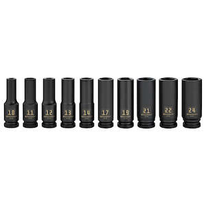 1/2″ Dr 10pc Metric Deep Impact Socket Set