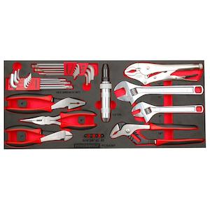 Tool Tray: Powerbuilt 31Pc Plier Hex & Adjustable Wrench Tray