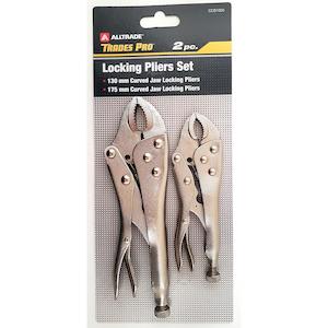 Pliers: Trades Pro 2Pc Pack 130Mm/5-1/4" & 175Mm/7" Curved Jaw Locking Plier Set