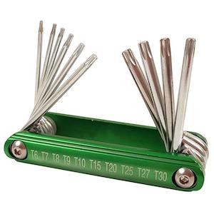 Wrenches: Non Branded 10Pc Folding Star/Torx Key Set