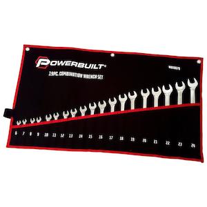 Wrench Set: Powerbuilt 19Pc Metric R&Oe Fully Polished Spanner Set