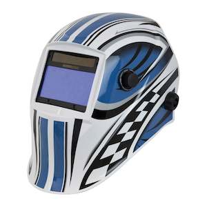 Welding Helmet Safety: Bossweld X-Sight Veiw F1 Blue/Black