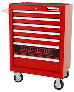 Powerbuilt Tool Chests Racing Series: Powerbuilt 7 Drawer Roller Cabinet Racing Red