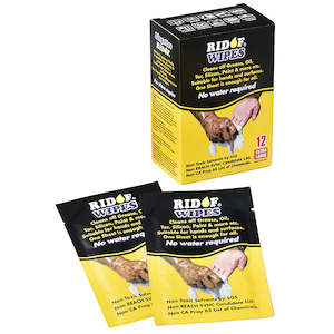 Ridof Wipes: 12pk Industrial Wipes (Individually Wrapped)