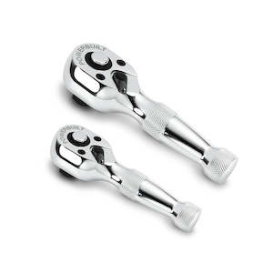 Powerbuilt 2pc 1/4″ Dr & 3/8″ Dr Stubby Ratchet Set