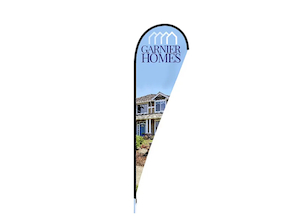 Custom Printed Teardrop Flag Kit - Double Sided - 3 Sizes - Hercules Instant Shelter