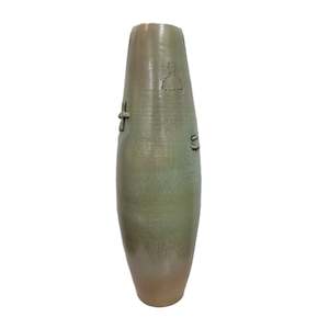 Brendon Adams: Tall Thrown Vase - Green