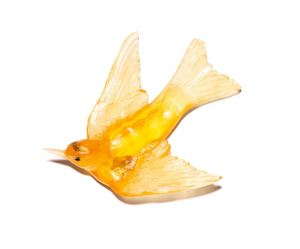 Luke Jacomb Studio: Warou/Swallow Glass Bird - Yellow