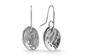 Nick Feint Stone Arrow: Baby Paua Earrings - Sterling Silver