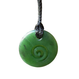 Jewellery: Round Koru Pounamu Pendant