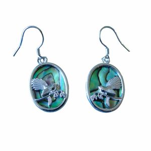 Jewellery: Fantail Drop Earrings with Paua