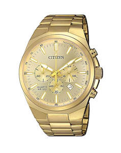 Watches: Citizen Gents Gold Chronograph Dress Watch