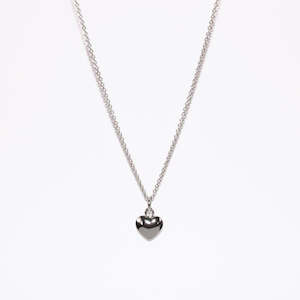 Necklaces & Pendants: Sterling Silver Small Puff Heart Necklace